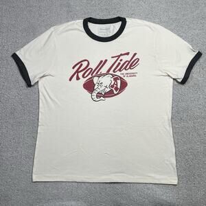 Alabama Crimson Roll Tide Shirt Mens XL Football Team NCAA Ringer Homefield